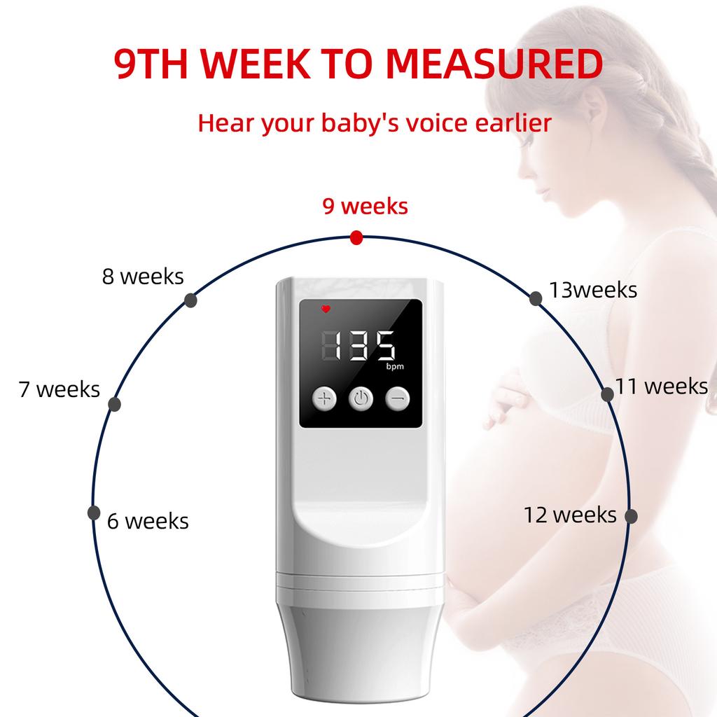 Fetal heart rate monitor for pregnant women at home Fetal heart rate monitor Portable Doppler ultrasound