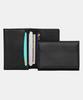 Matt Meridian Cowhide Slim Business Card Holder All Black