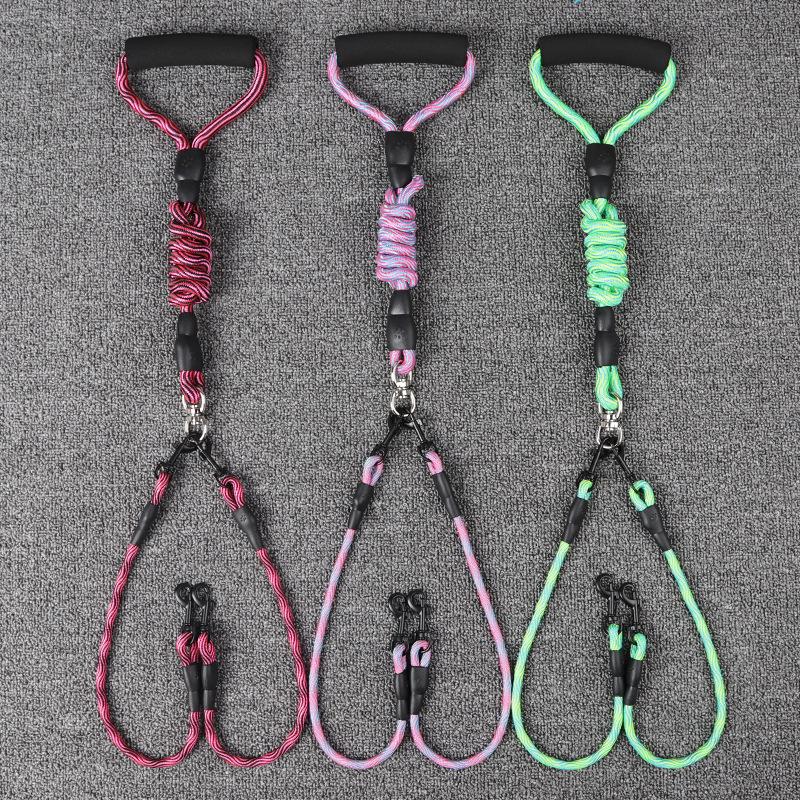 PiPiTao Double-Headed Wave Pattern Dog Leash – Anti-Tangle and Detachable
