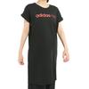 adidas Neo W Cs Dress Fashion Simple Letter Print Short Sleeve Dress Women Dresses Black Bright-Pink Fluorescent DW8353