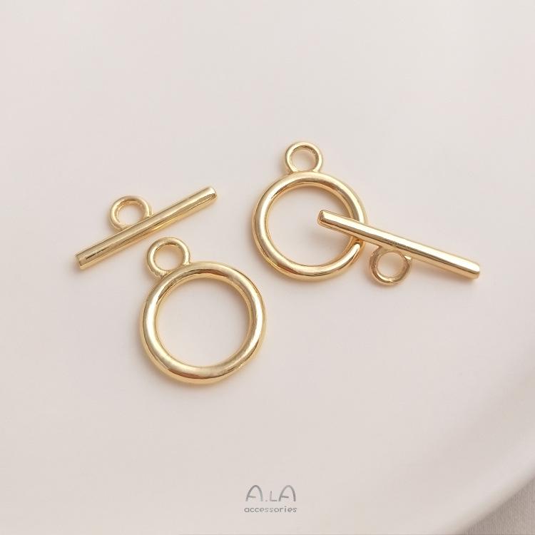 14K Gold-Filled Color-Preserving OT Clasp Connector: Heart, Star, Round Shape for DIY Jewelry