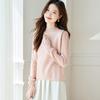 Women's Thin Wool Blend Hollow Knit Top