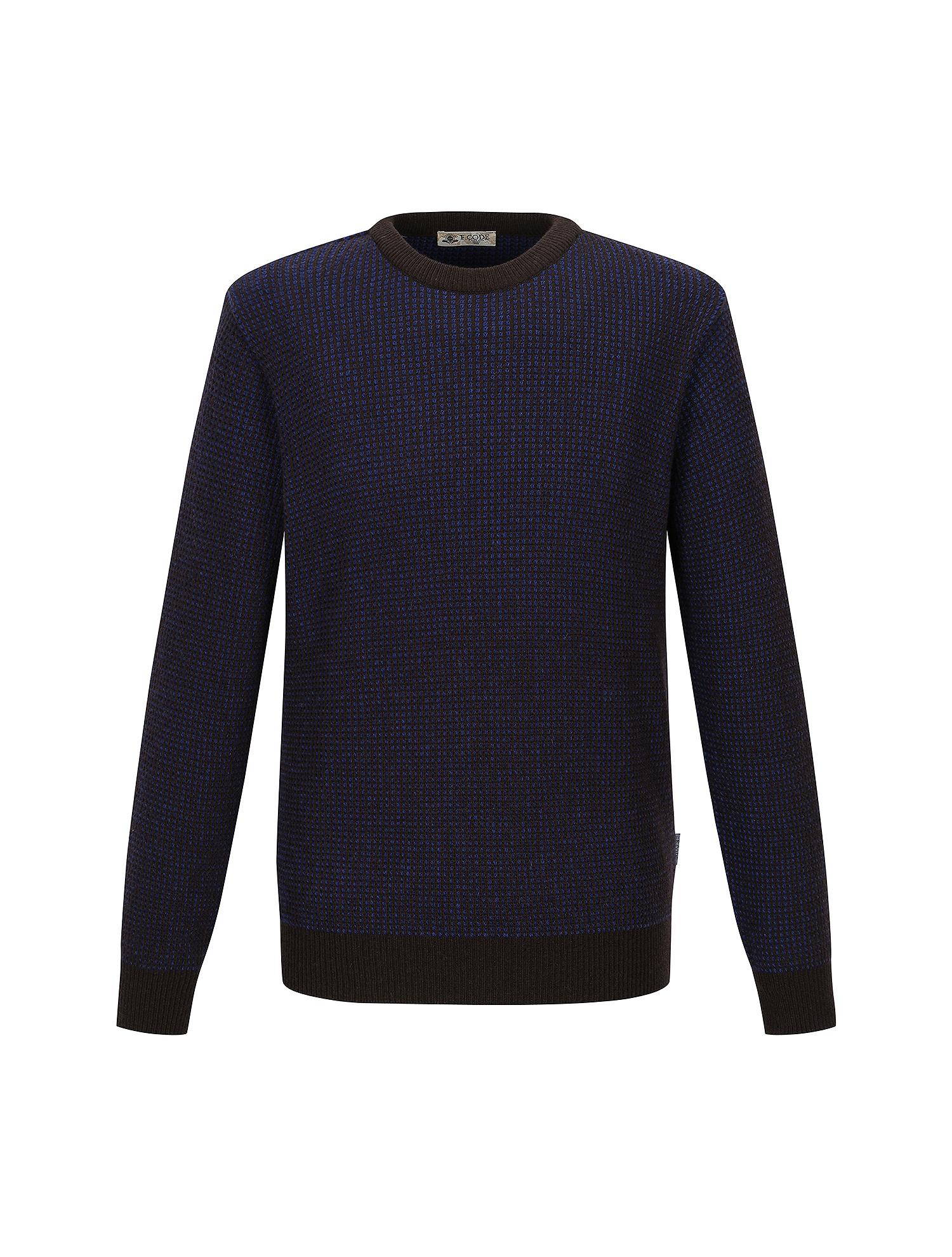 Ferraro Milano Two-Tone Knit Round Sweater Brown (Am0Drd45357) Brown.Am0Drd45357/095