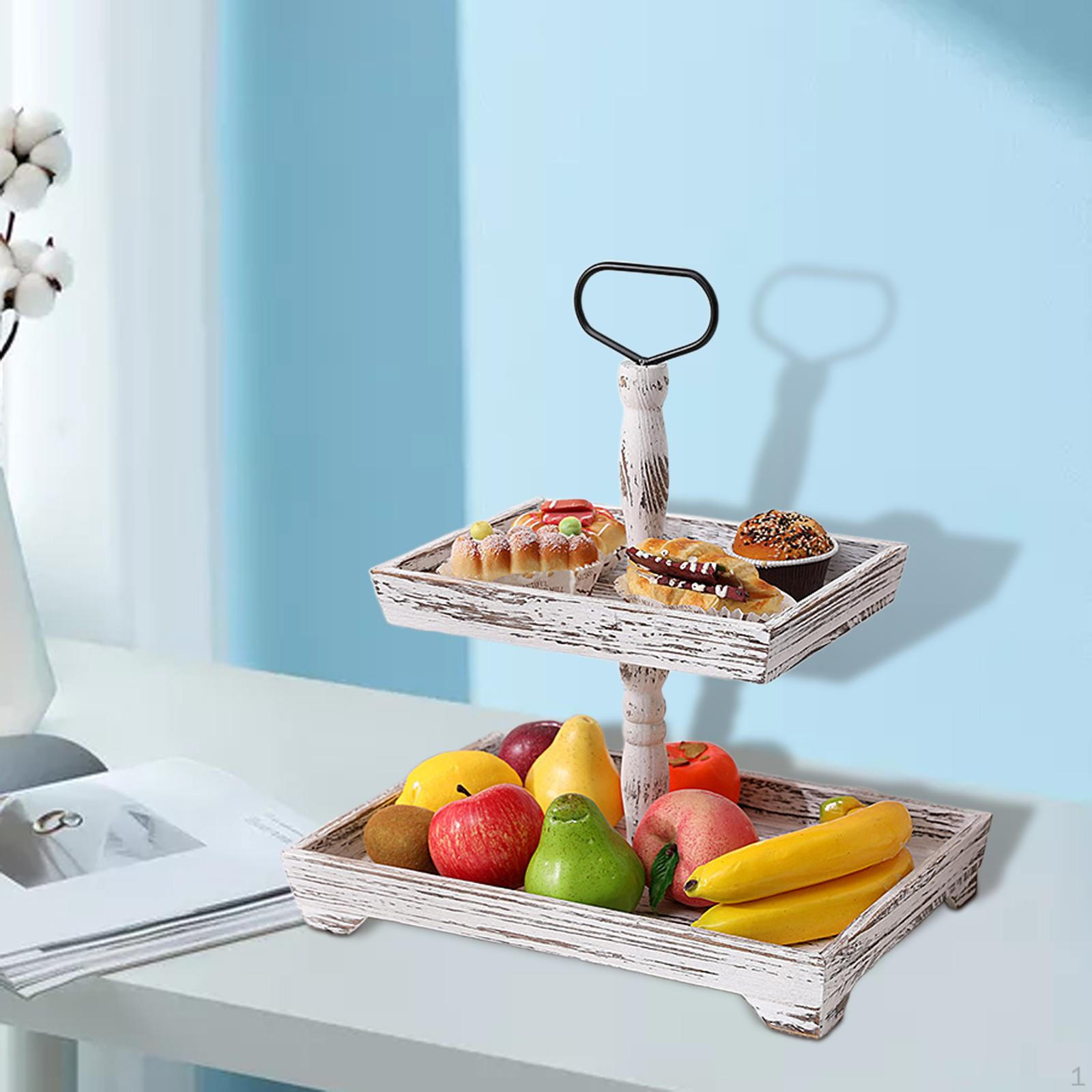 Decorative Tiered Tray for Fruit And Dessert Presentation Outdoors Rectangle
