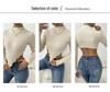 2025 New Style Women's Knitwear: Sexy Long Sleeve Short Sweater