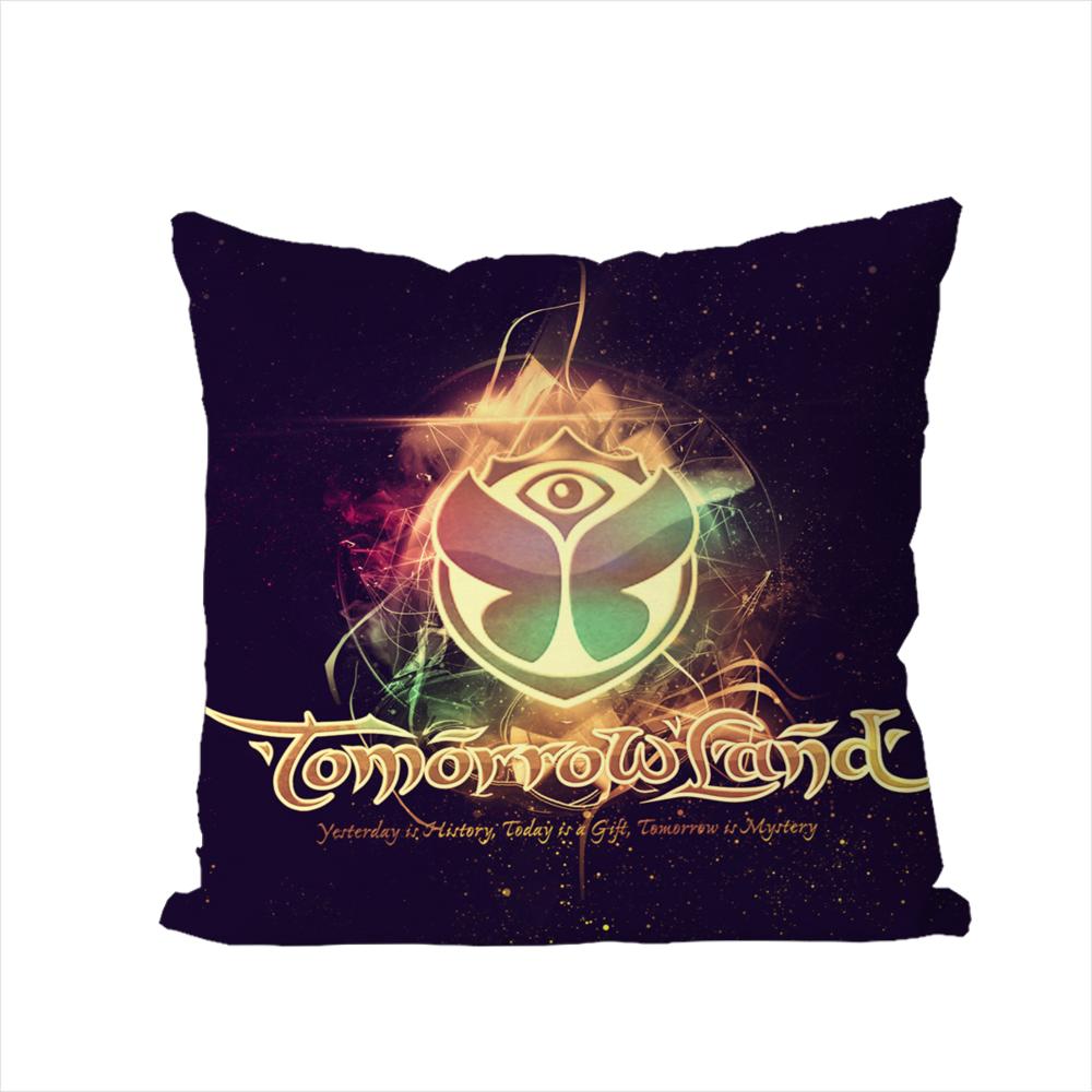 TOMORROWLAND Music Festival Pillow Case For Car Sofa Decorative Home Double-sided Print Plush Square Throw Pillow Cushion Cover
