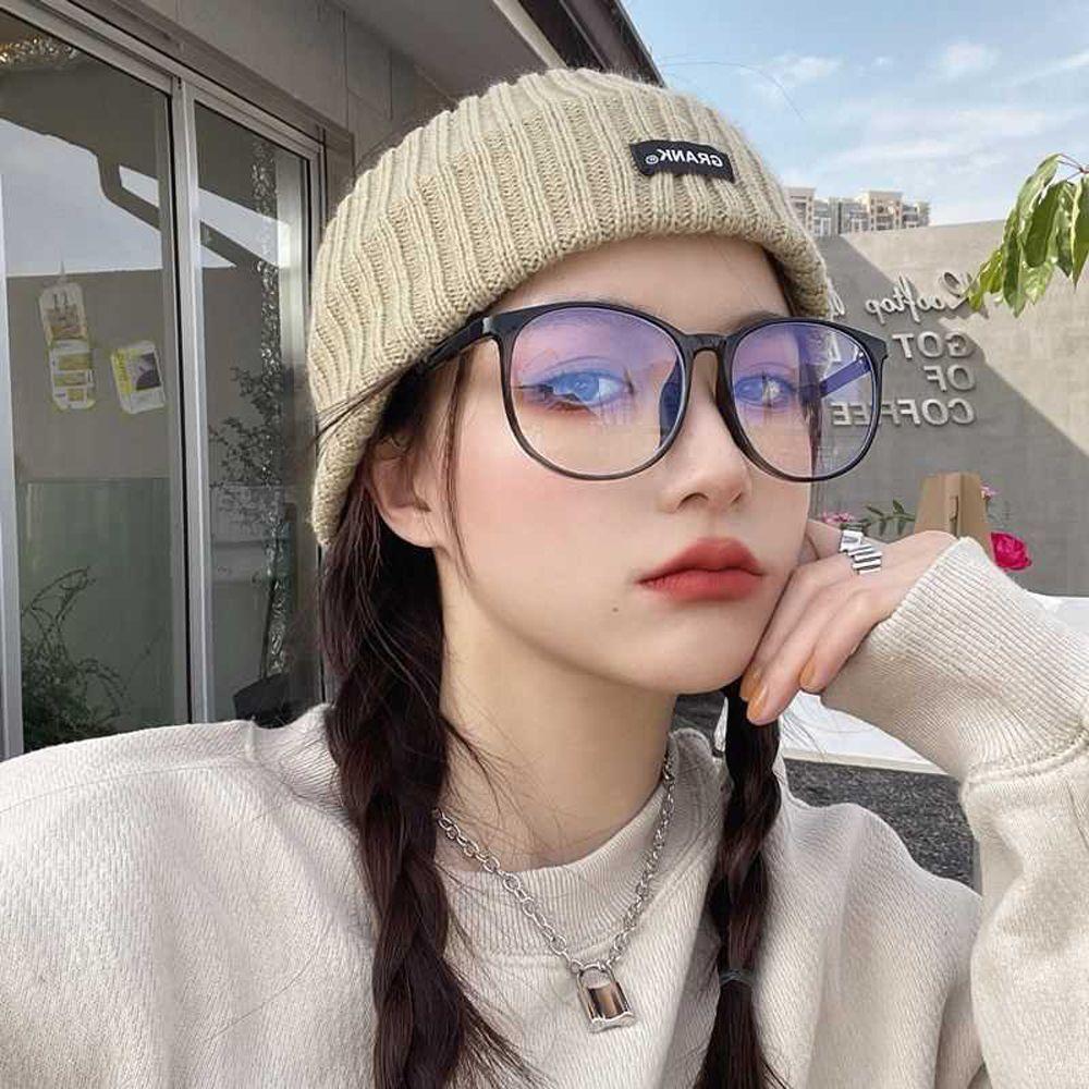 Big Round Frame Optical Glasses Computer Eyeglasses Anti-blue Light Glasses Round Eyewear