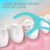 Mint-Flavored High-Tensile Polymer Floss Picks - Bow-Shaped, Fine, Smooth, Large-Mouth Plastic Toothpicks
