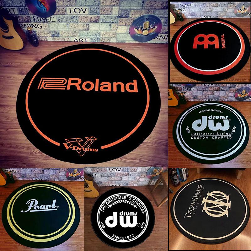 Lodestar Unisex Electric Drum Round Carpet Recording Studio Rock Sound Insulation Non Slip Circle Drum Mat Drum Stand Dirt Resistant Mat Decor