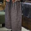 Women Vintage Wide Leg Pants Elastic Waist Autumn Loose Trousers High Quality With Lining Long Pants
