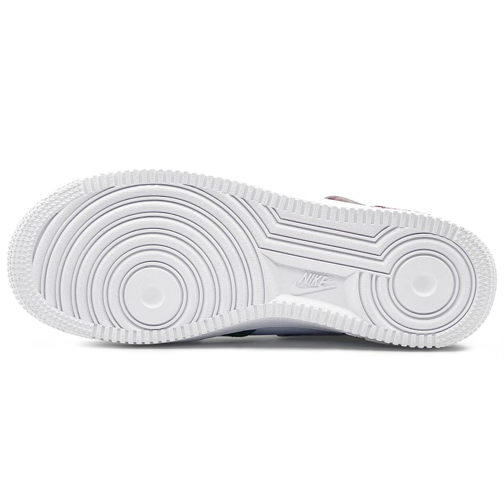 Nike Air Force 1 '07 Air Force 1 Slip Resistant Abrasion Resistant Mid top Skateboard Shoes Men's Gray Red White CW2289-111(Team131-)