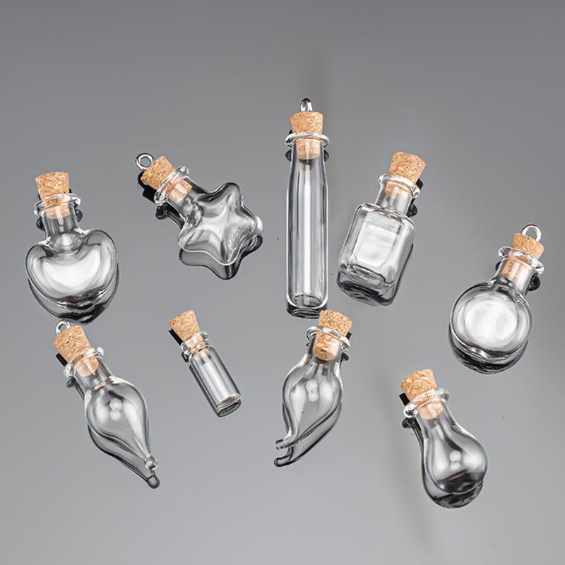 Golden Stars DIY Wishing Bottle - Mini Drift Glass Bottle with Cork Seal