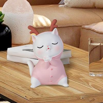 Entzückende Katzenfigur Tierfigur Cupcake Harz Miniatur Handwerk Kunstwerk Kätzchen Statue