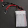 JCD 1pcs 3V 4.5V 6V AA Terminal Wire Transparent Battery Box with Cover Switch Male/Female Connector DIY Craft Model Accessories
