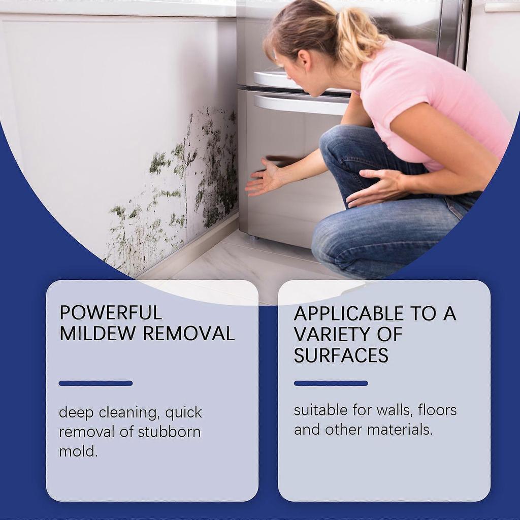 Mold Remover for Cleaning Bathroom Tiles, Walls, Ceilings, Mildew Spots, Multi-functional Mildew Removal Spray 60ml
