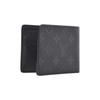 Louis Vuitton Monogram Print Double Fold Coated Canvas Wallet Unisex Wallet Black M64439