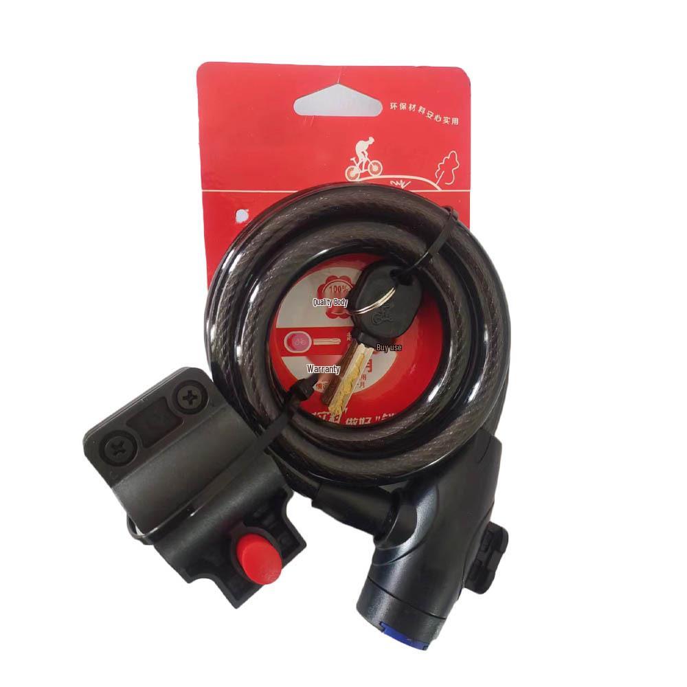 Five-Digit Combination Anti-Theft Steel Cable Lock for Bicycles and Helmets