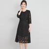 100% Mulberry Silk Burnt Flower Jacquard Dress