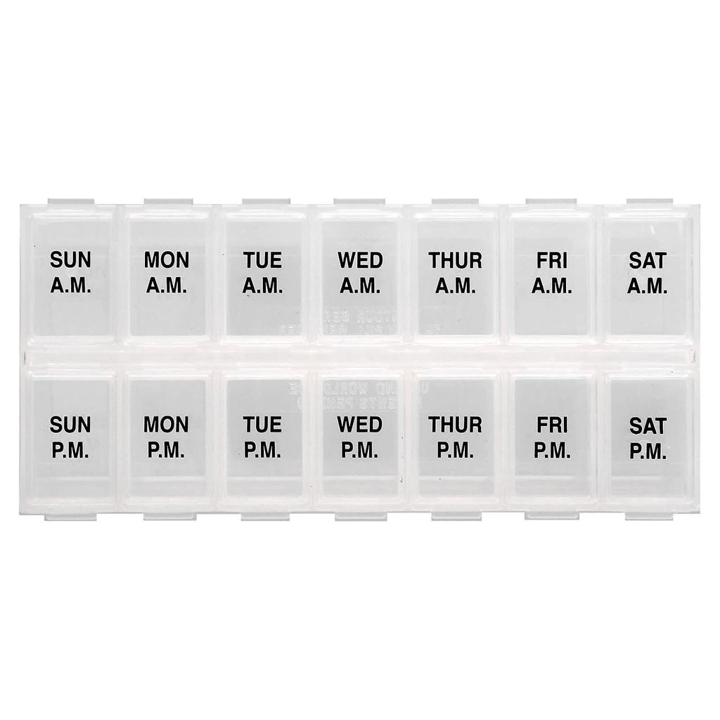 Weekly AM/PM Pill Reminder, Natural, 1 Count
