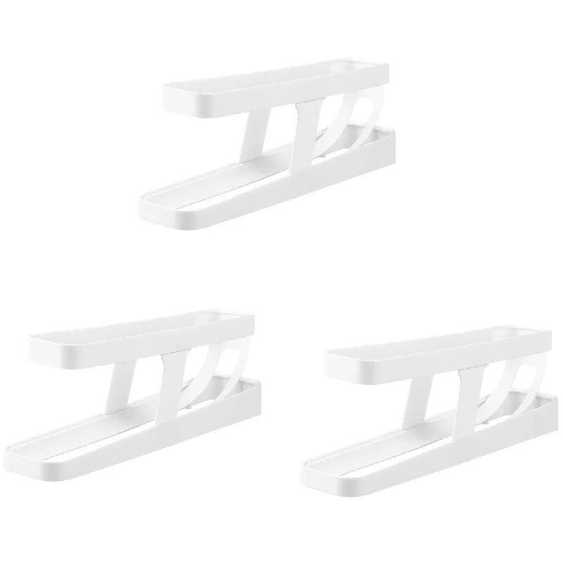 Automatic Rolling Egg Dispenser 2-Tier, for Refrigerator Space-Saving for Fridge & Countertop and Organizer for Kitchen Fridge Egg Storage Tray