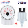 52mm Oil Pressure Gauge 0-5bar/0-10bar With Oil Pressure Sensor Red Backlight  Car Digital pointer for Car Boat Marine