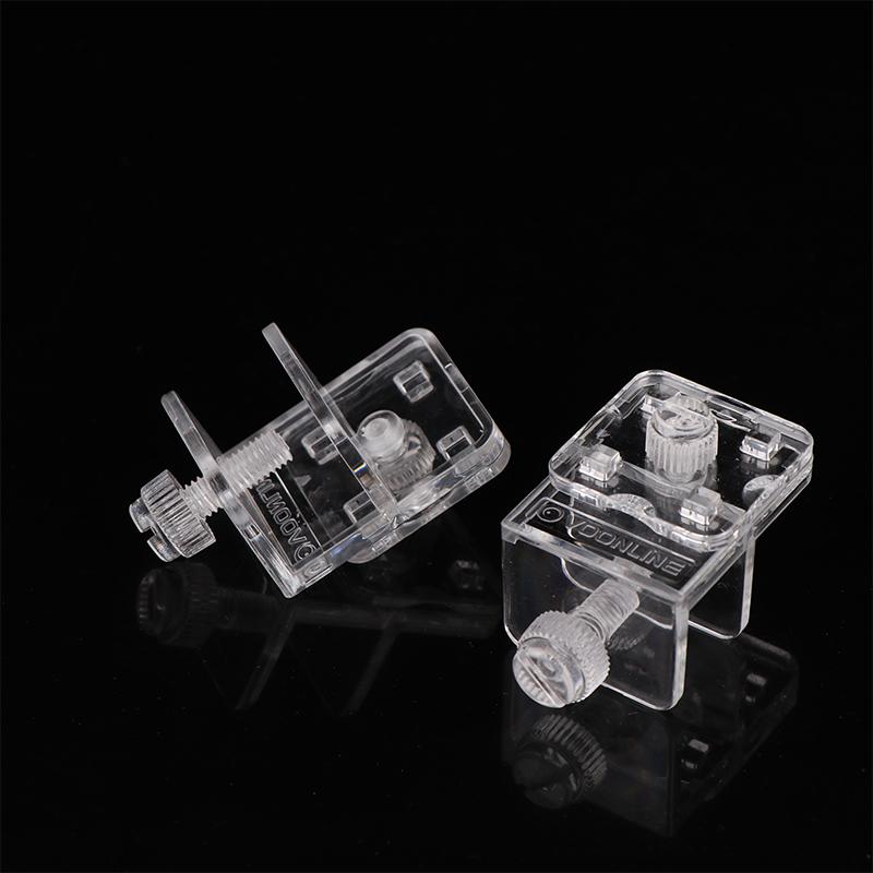 2 Stück Aquarium Schottverschraubung Anti-Sprungnetz Klemme Acryl Transparent Fixierklemme Aquarium Abdeckungsklemmen Aquarienzubehör