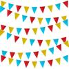 Bandierine Triangolari in Lino Giallo Degradé da 5 Metri (18 pezzi) per Decorazioni di Matrimonio, Festa o Compleanno