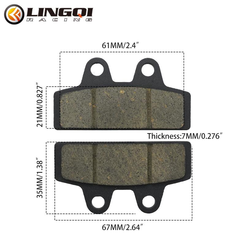 LINGQI Motorcycle Ebike Bike Motorcycle Disc Brake Pads Wear-resistant for Citycoco Electric Scooter Bicycle Spare Parts