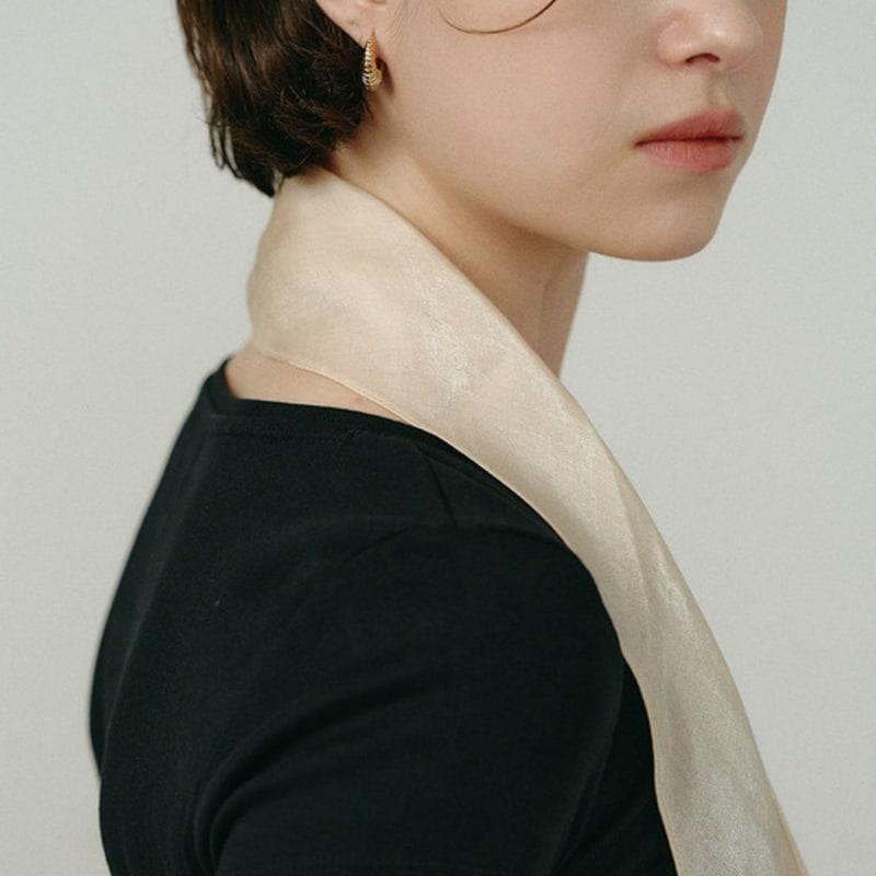 MAKE A TOAST SILKY SCARF BEIGE MBEFAC001BE