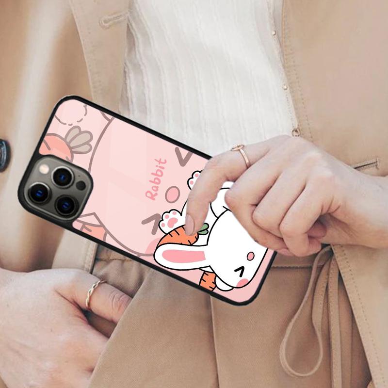 

Soft Cute Cosmic Rabbits in Field Magnetic Phone Case For APPLE iPhone 17 Air 16 14 13 12 Pro Max 15 Plus Wireless MagSafe Cover iPhone 13mini