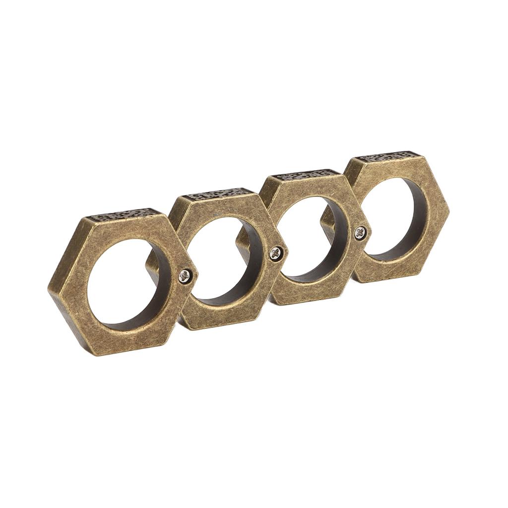 Self Defence Ring Mountaineering Emergency Survival Protection Rings for Outdoor Sports ClimbingHexagon