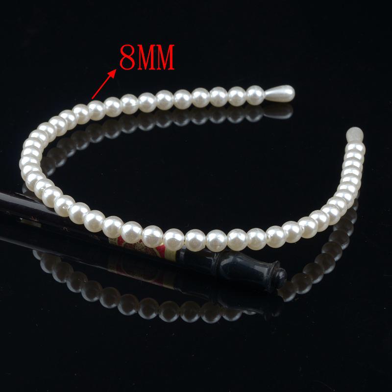 "Korean Style Pearl Bridal Headband - Handmade Fashion Accessory"