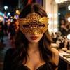 Stable Wear Party Mask Rhinestone Masquerade Mask, Adjustable Eye for Halloween Ball Gala Fashionable Dance Performance Cosplay, Sparkling Hollow