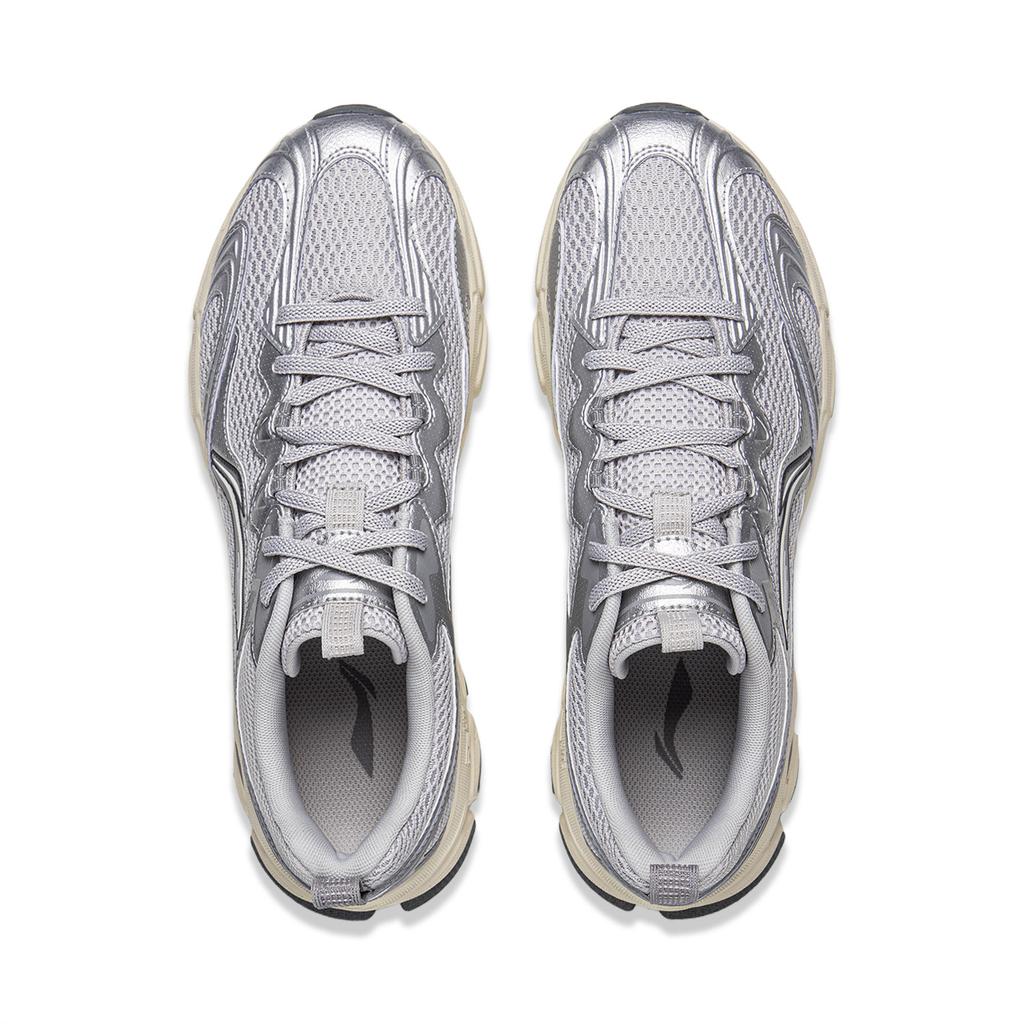 Li Ning Carefree V3 Cushioning Abrasion Resistant Breathable Low Top Running Shoes Men's Gray Silver ARXW023-6