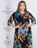 Women's Fashion Loose Fit Floral Print Midi Dress Casual Button Down Short Sleeve Dress with Pockets Suitable for Various Occasions