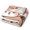 Cartoon Print Bear and Pa Blanket Cute Bubu Dudu Series Kids Warm Flannel Soft Comfortable Home Bed Blanket