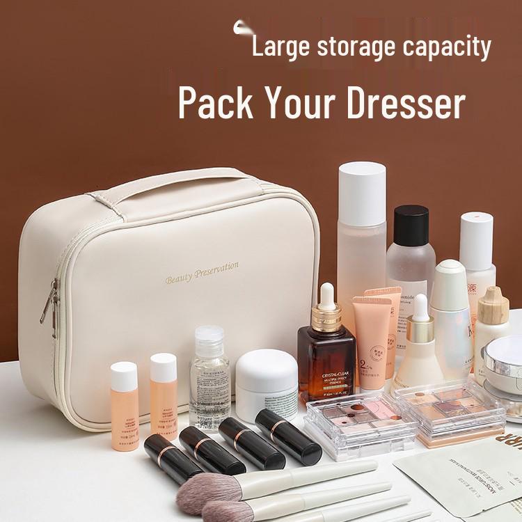 Luxurious Travel Cosmetic Bag with Large Capacity and Portable Design