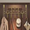 Non-Punch Behind-the-Door Hook Rack for Bedroom, Hall, Entry; Perfect for Clothes, Bags, and Keys