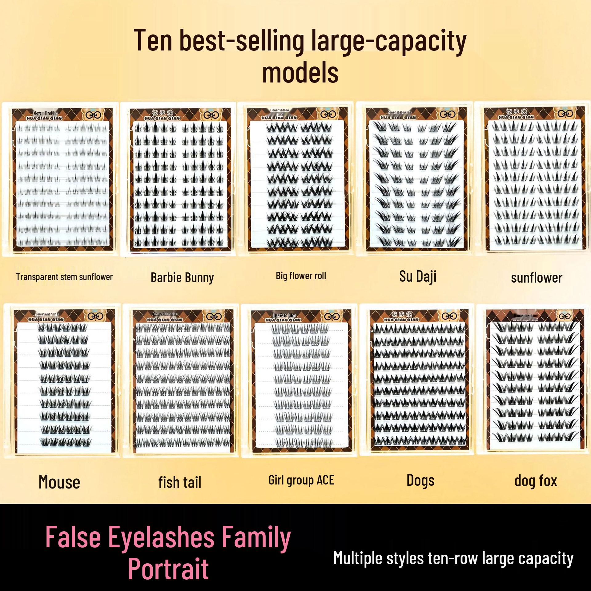 

Natural Look Glue-Free False Eyelash Set: Upper & Lower Lashes for a Comic Girl Effect