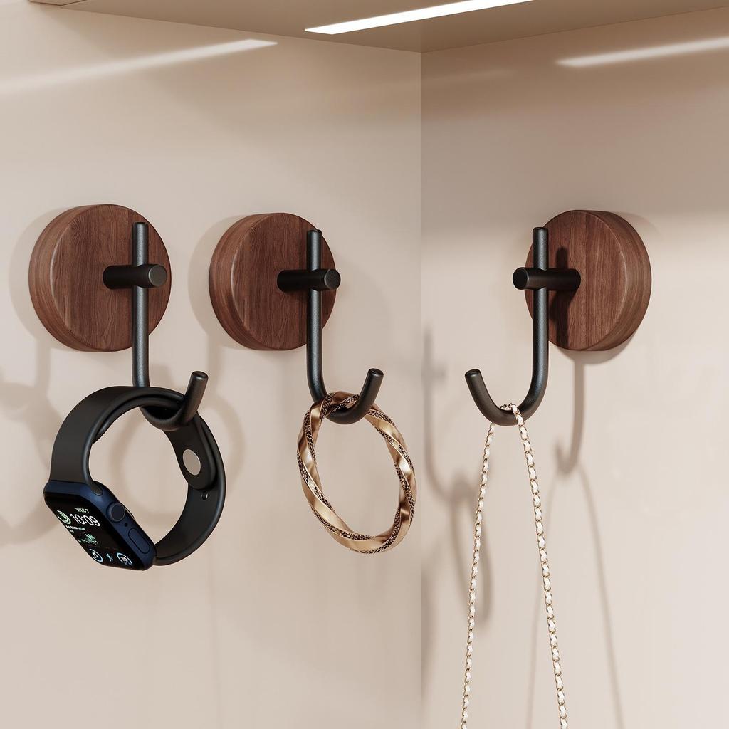 וו קיר מתכתי מעץ מלא דביק לדלת כניסה ולקיר