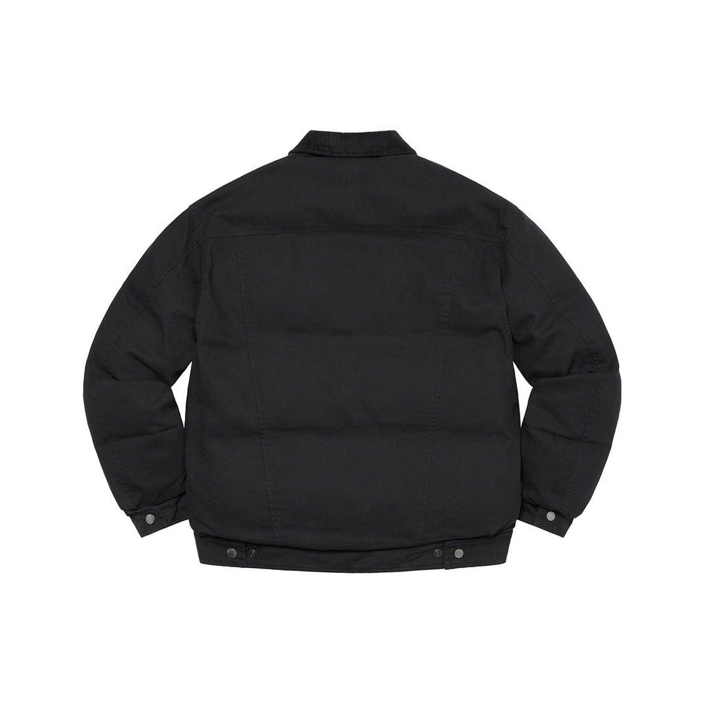 Supreme x Schott Canvas Down Trucker Jacket 'Orange Olive Green' Men's SUP-FW22-787