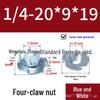 Galvanized Carbon Steel Four-Prong Wood Insert Nut