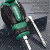 Dual Purpose Short Handle Screwdriver Rust-proof Screwdriver Head Portable Mini Screwdriver