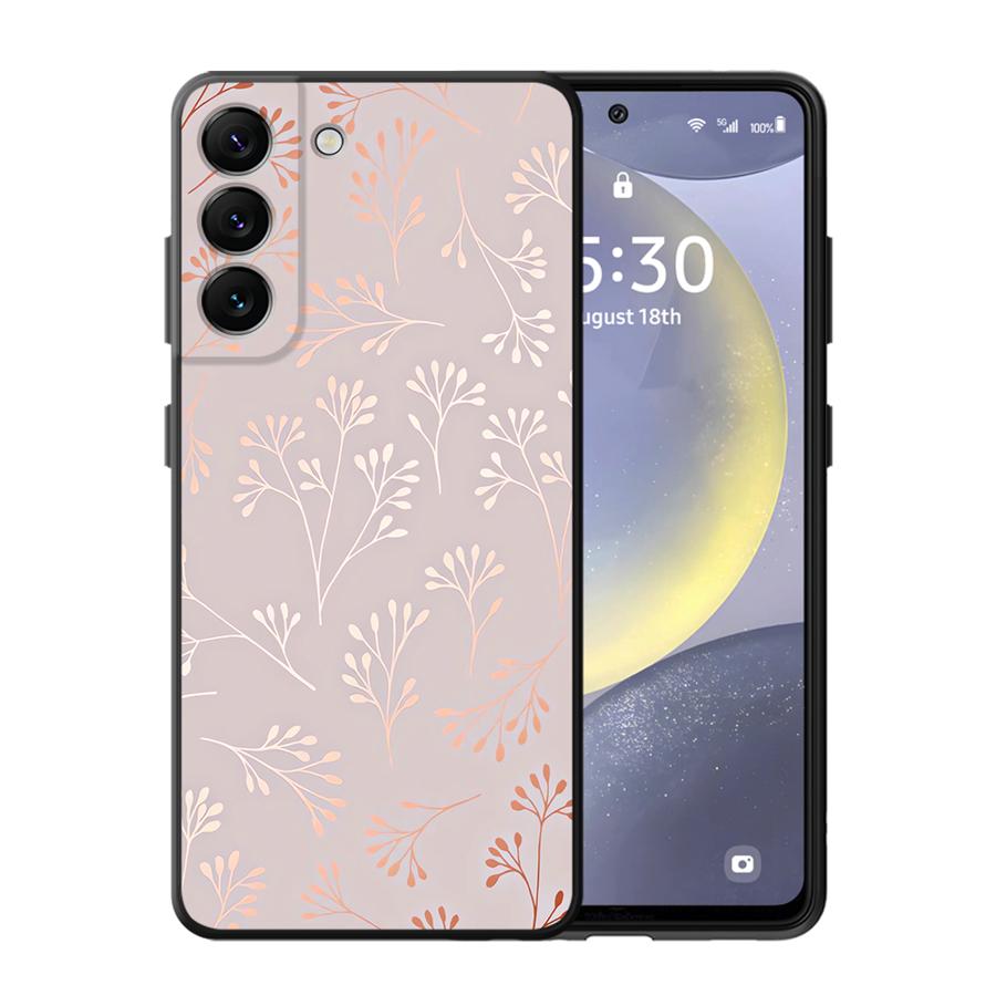 

Case for Samsung Galaxy A57 A52 A36 A37 A22 A32 A23 A55 A53 A35 A25 A73 A51 A24 A26 Phone Cover A72 A71 Pink Metallic Flowers Galaxy A72