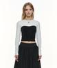 THREE TO EIGHTY Velvet Corset Long Sleeve (White)