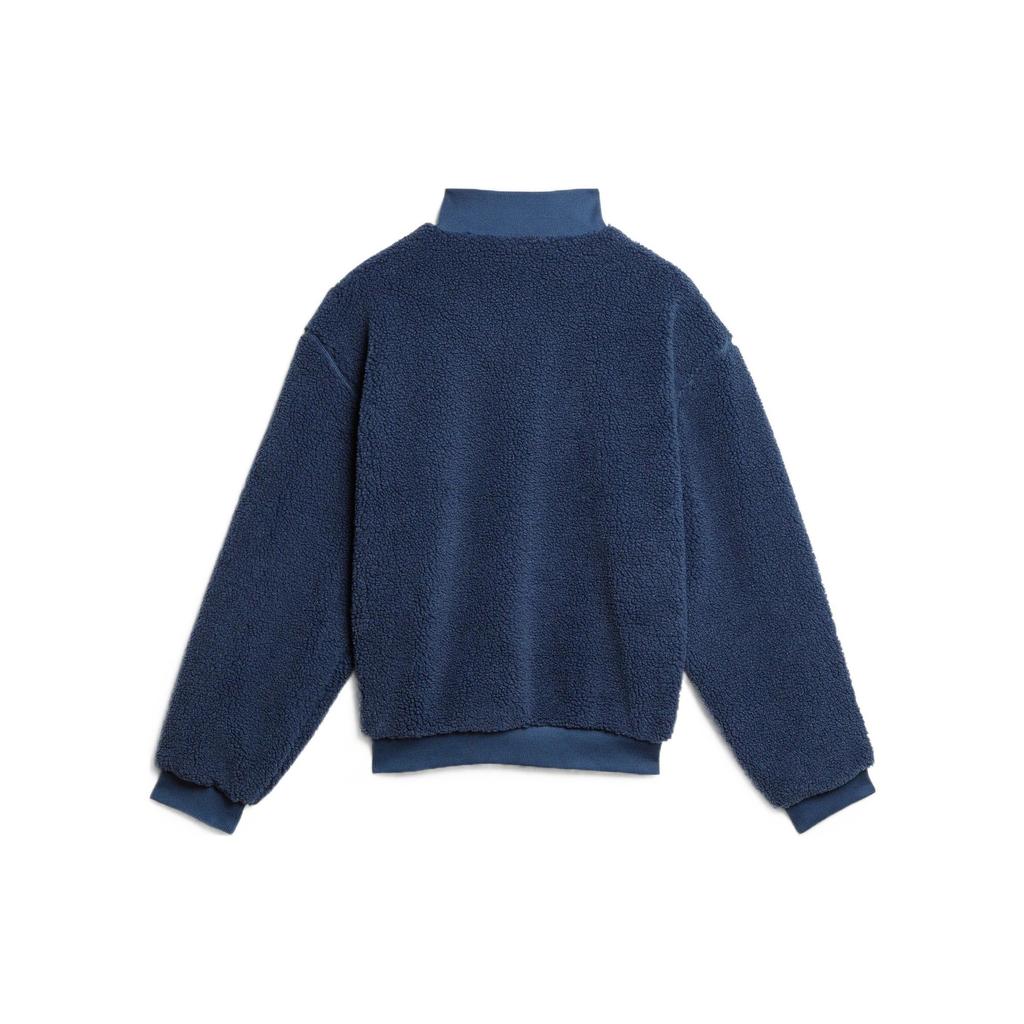 Adidas Originals Trefoil X Blondey Collab Striped Stand Collar Pullover Sweatshirt Men Tops Blue GS9267