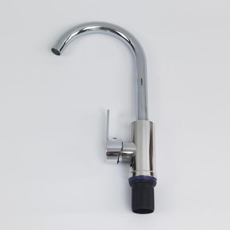 OEING Three-Way Kitchen Hot & Cold Faucet with Large Curved Spout