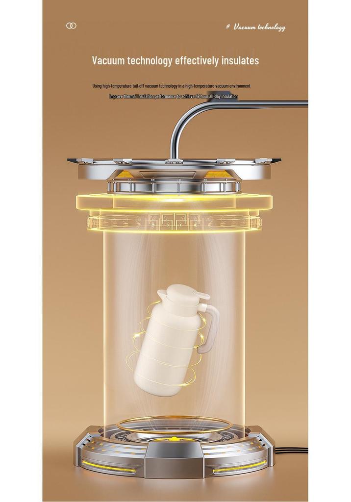 Insulated Glass Liner Thermos Flask - Large Capacity Kettle for Kitchen and Living Room.