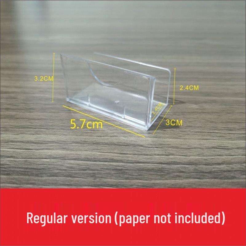 Transparent Plastic Cigarette Price Tag and Card Holder