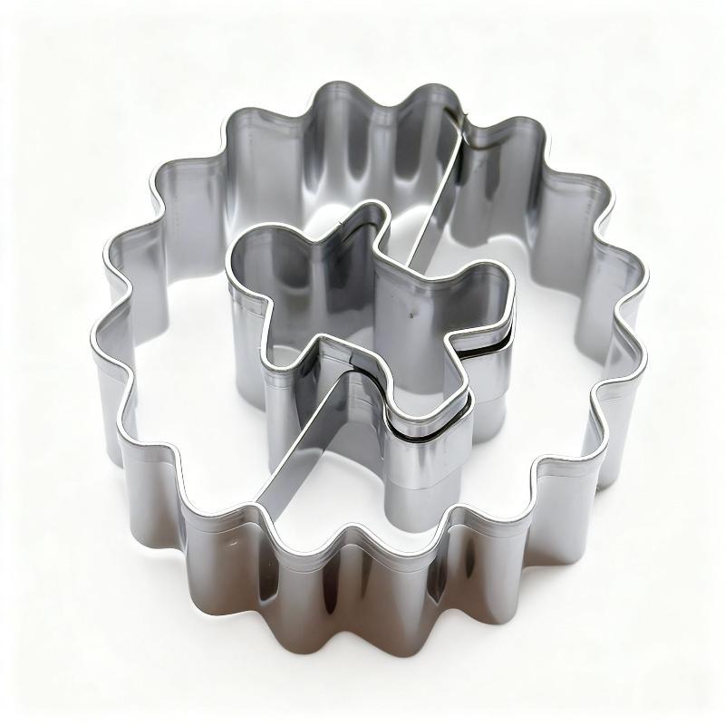 Stainless Steel Christmas Cookie Cutter Gingerbread Man Snowflake Star Shape Biscuit Mold Diy Cake Pastry Baking Making Tools